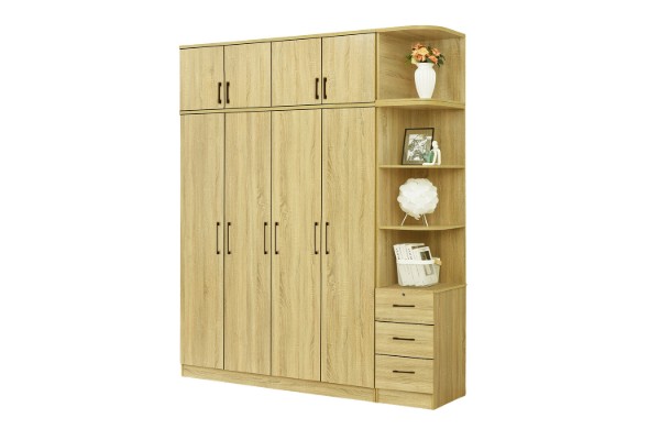 Picture of BESTA Wall Solution Modular Wardrobe System - 4-Door Wardrobe with Top Unit